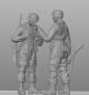 2 WWII Fallschirmjäger 1:16 unbemalt