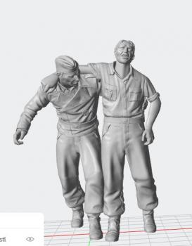 2 Wehrmacht Figuren 1:16 unbemalt