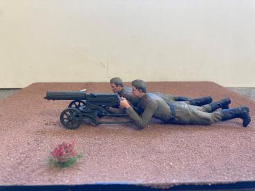 2 Russische Figur mit Das Maxim-Maschinengewehr 1:16 aus 3 D resin drucken unbemalt