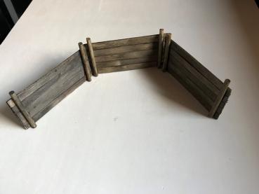 3 Schützengraben Wände aus Holz 1:16