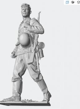 Deutsche Figur TF-250 unbemalt 1:16 aus resin 3 d drucker