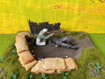 2 deutscher und Krankenschwester aus Resin 3 d drucker unbemalt 1:16