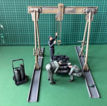 1:16 Diorama Werkstatt Wehrmacht mit 3 Figuren